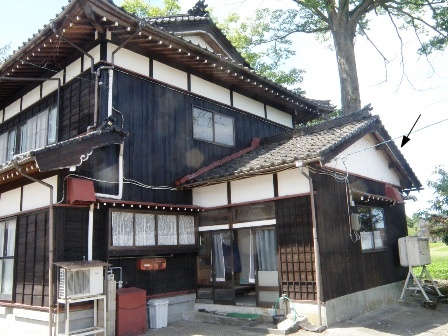 矢印部割れ箇所